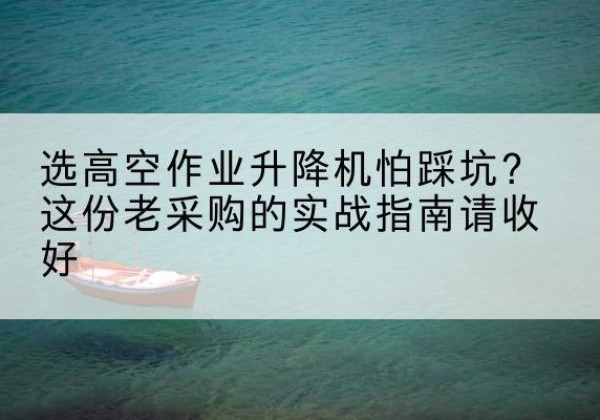 恭城高空作业升降机厂家推荐-选高空作业升降机怕踩坑？这份老采购的实战指南请收好